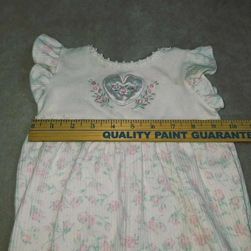 Little Miracles Baby Girl 3-6 Months Romper White Flowers